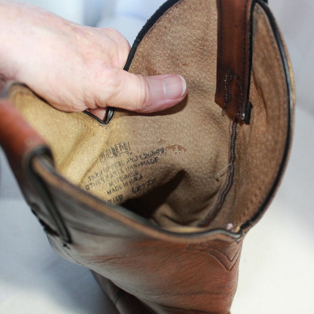 Abilene Boot Co. Brown Leather Cowgirl Boots, 7.5B - Picture 8 of 13